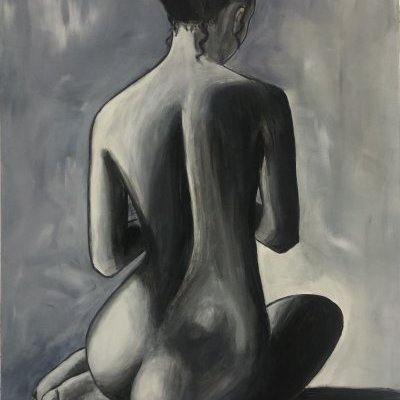 nu en noir et blanc